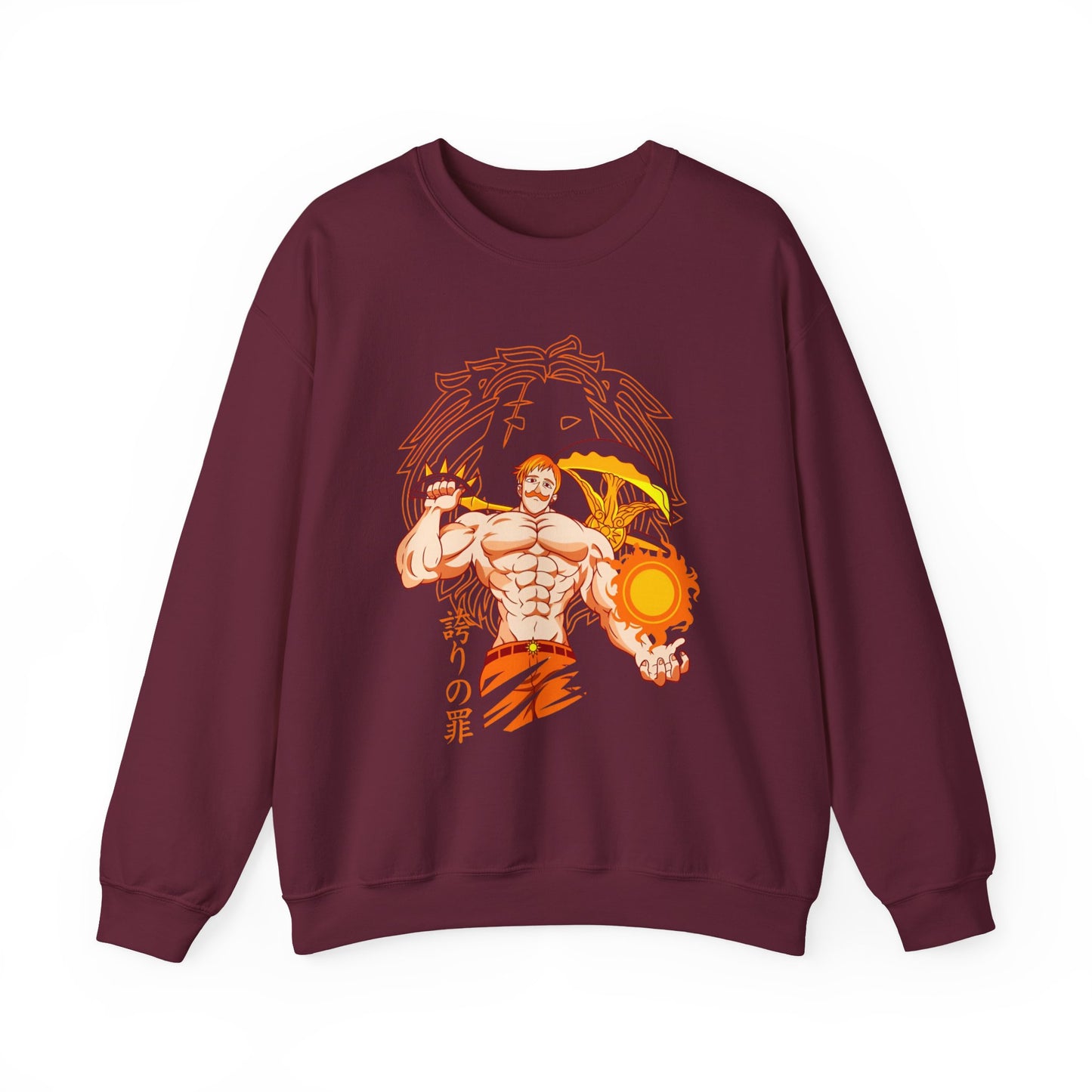 Escanor Seven Deadly Sins Sweatshirt – 100% Cotton Anime Pullover for Lion’s Sin of Pride Fans