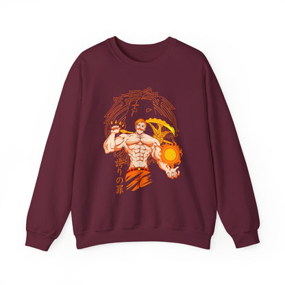 Escanor Seven Deadly Sins Sweatshirt – 100% Cotton Anime Pullover for Lion’s Sin of Pride Fans
