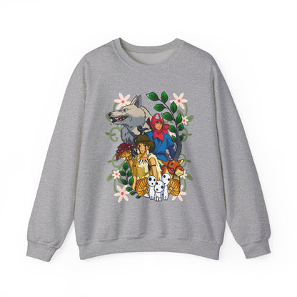 Princess Mononoke Art Cover Sweatshirt – 100% Cotton Studio Ghibli Anime Pullover