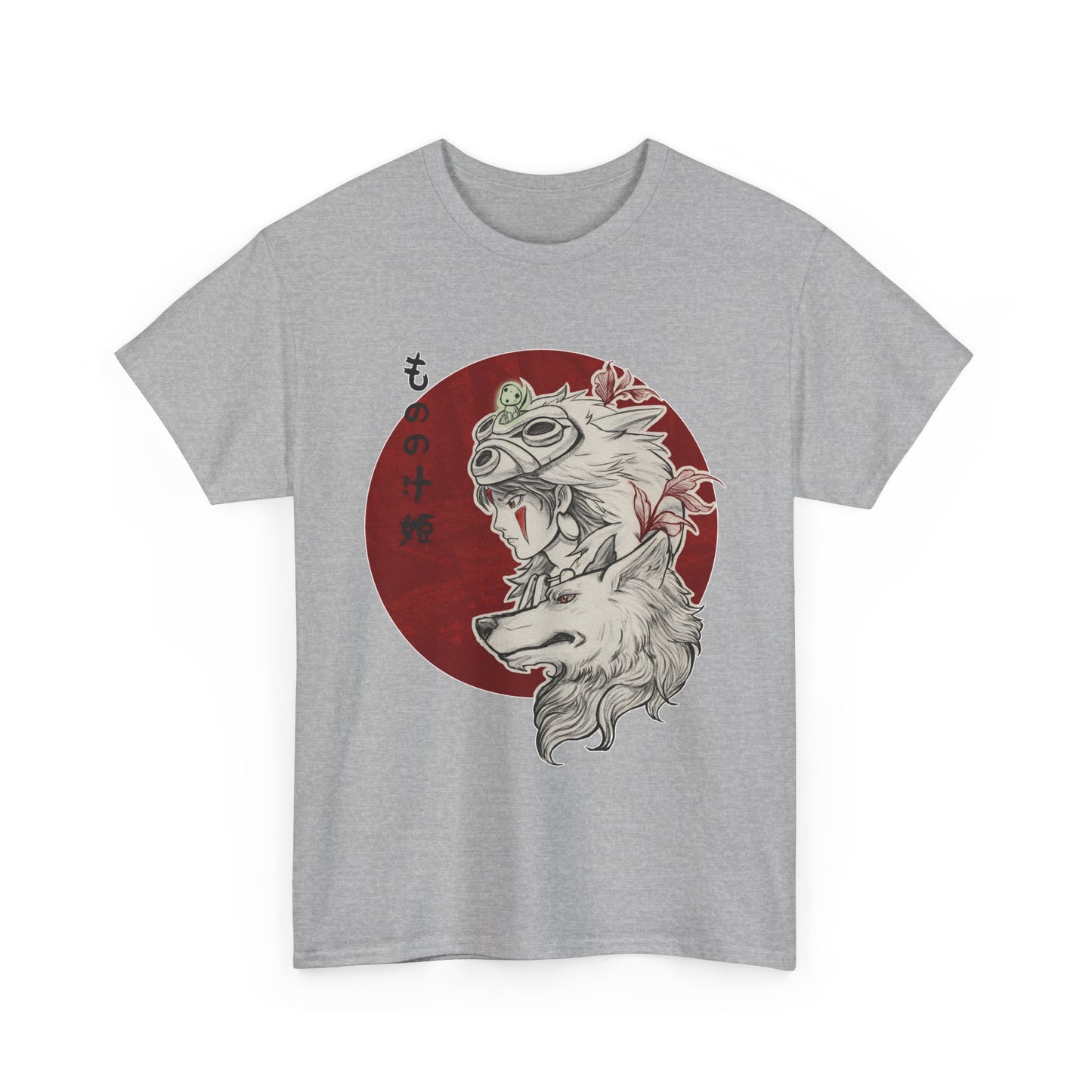 Princess Mononoke Red T-Shirt | Studio Ghibli Anime Cotton Tee