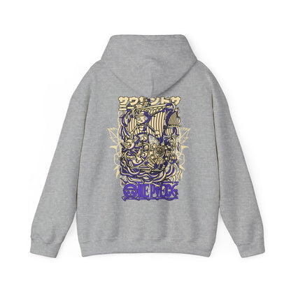 One Piece Ship Back Print Hoodie – 100% Cotton Anime Hoodie Featuring Going Merry & Thousand Sunny