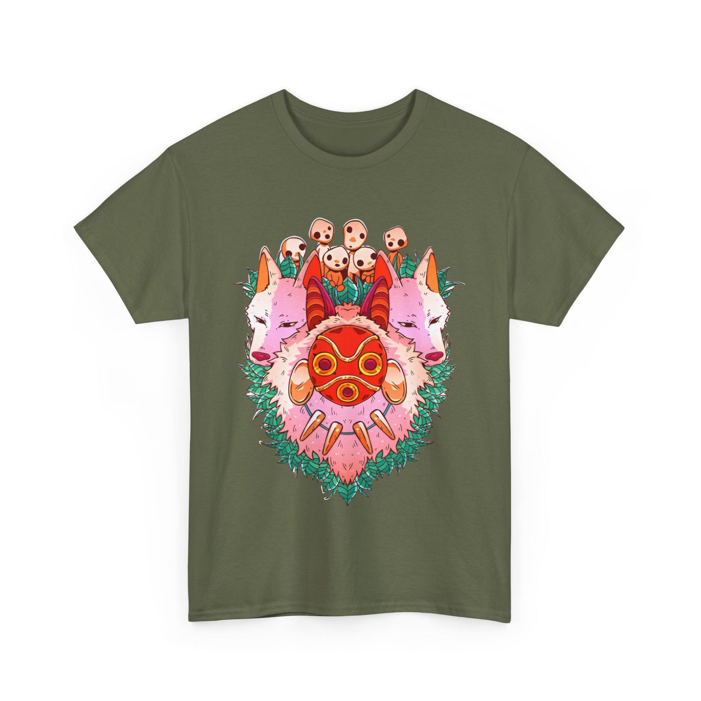 Mononoke Ghibli Art T-Shirt | Princess Mononoke Anime Cotton Tee
