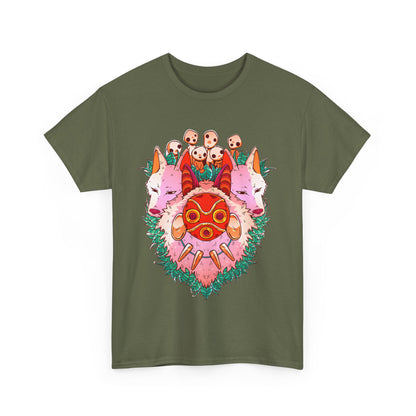 Mononoke Ghibli Art T-Shirt | Princess Mononoke Anime Cotton Tee