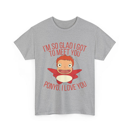 Ponyo Studio Ghibli Art T-Shirt 100% Cotton Anime Tee