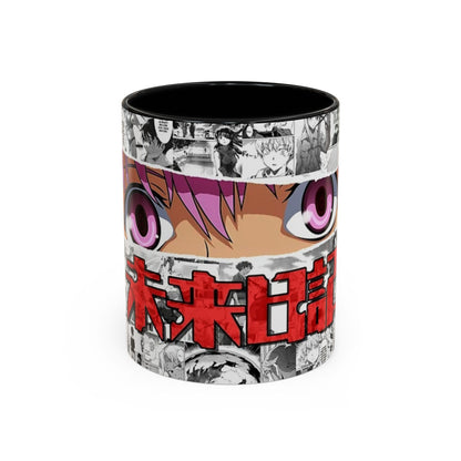Yuno Gasai Accent Handle Mug – Future Diary Anime Cup – 11oz & 15oz Ceramic Gift for Yandere Fans