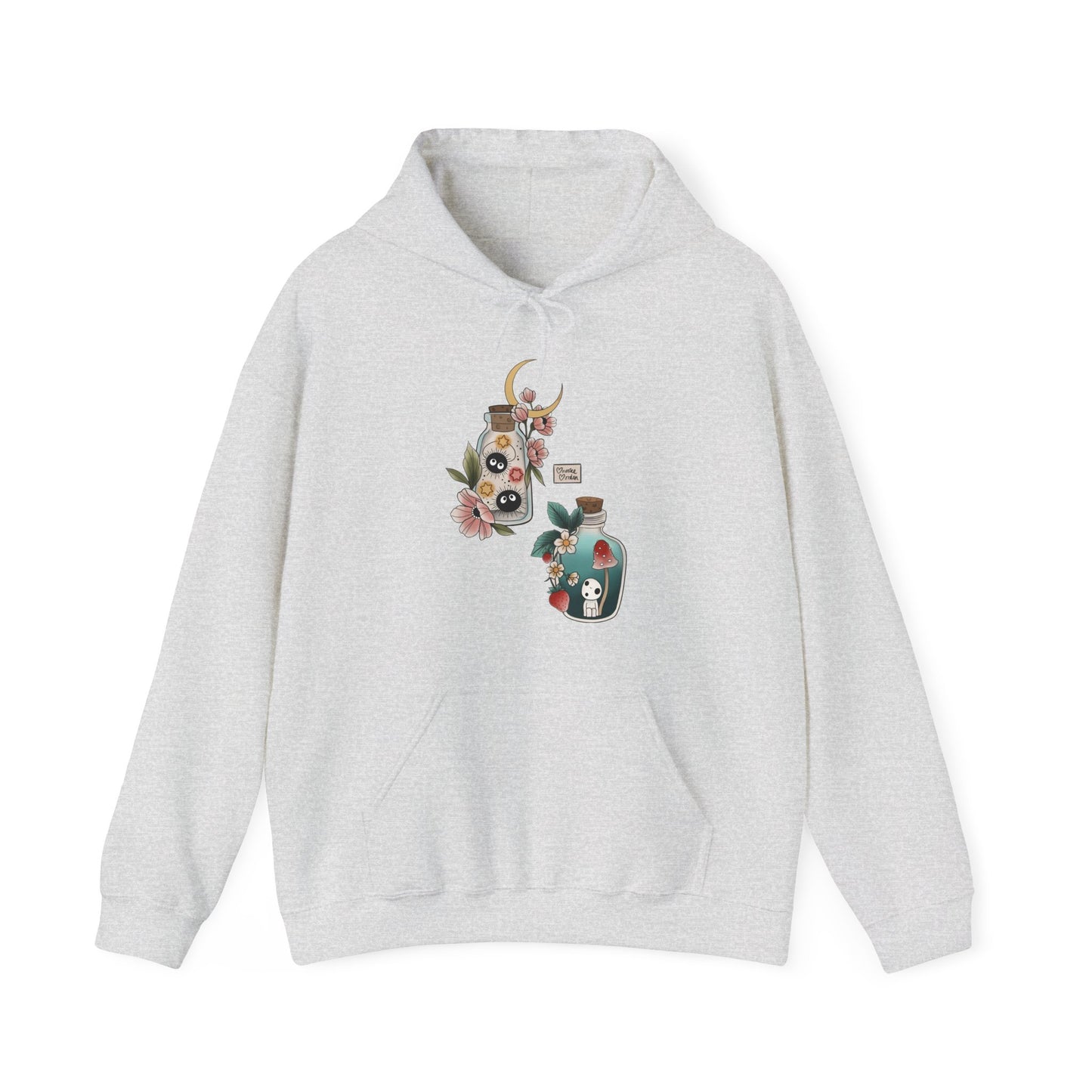 Soot Sprites Hoodie – 100% Cotton Gildan 18500 | Studio Ghibli Cute Anime Hoodie