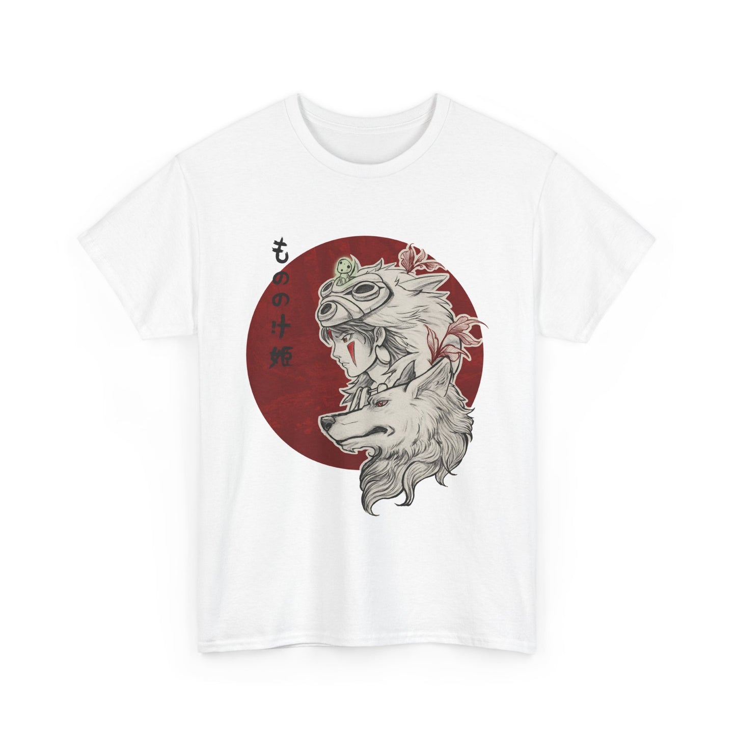 Princess Mononoke Red T-Shirt | Studio Ghibli Anime Cotton Tee