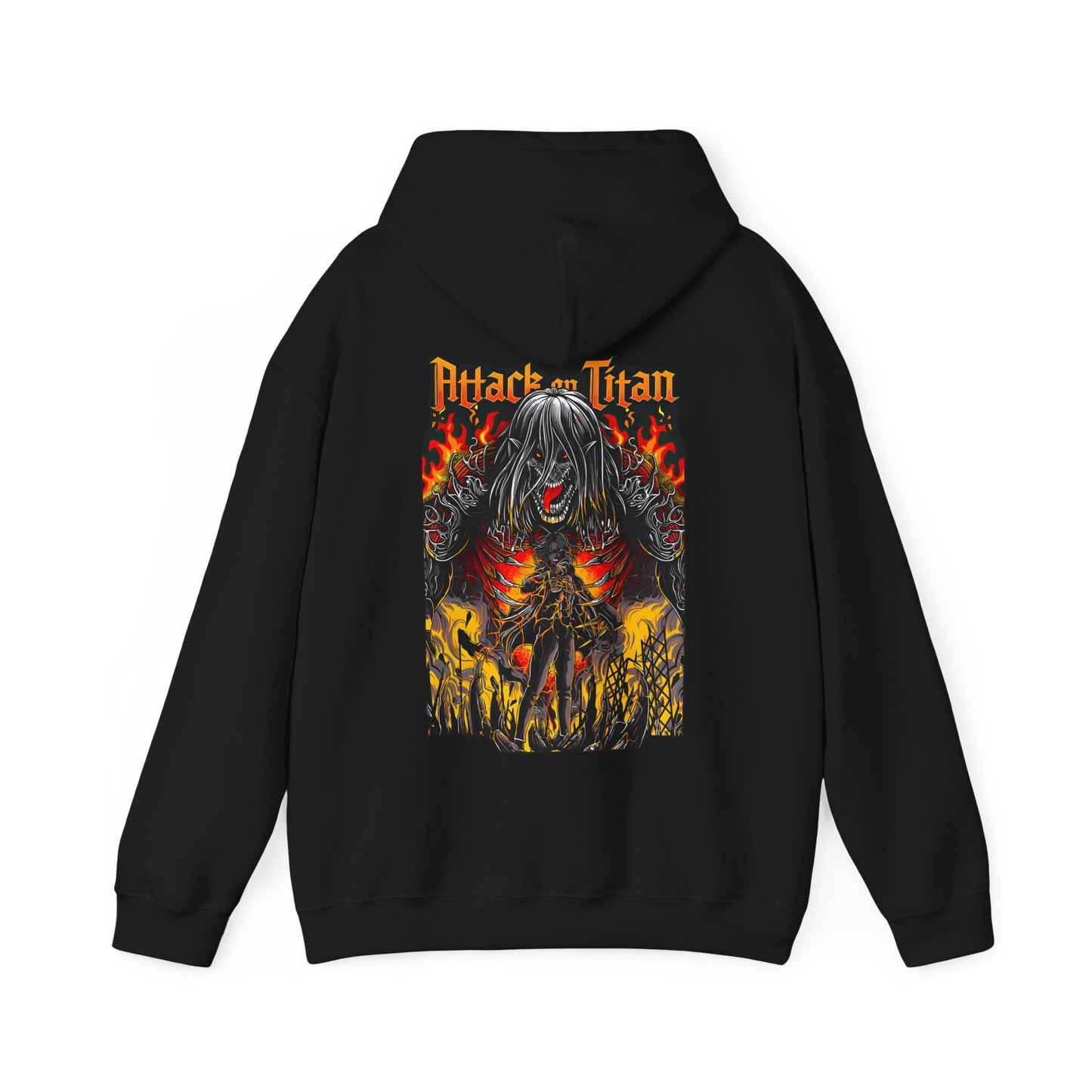 Eren Jaeger Back Print Hoodie – 100% Cotton Attack on Titan Anime Hoodie for Fans