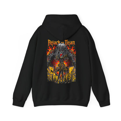 Eren Jaeger Back Print Hoodie – 100% Cotton Attack on Titan Anime Hoodie for Fans