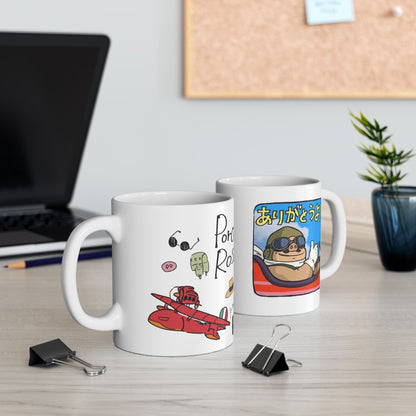 Porco Rosso Tribute Mug – Studio Ghibli Ceramic Cup – 11oz & 15oz Anime Coffee Gift