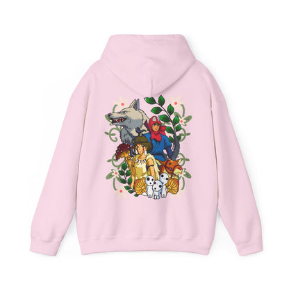 Princess Mononoke Back Print Hoodie – 100% Cotton Studio Ghibli Art Cover Sweatshirt