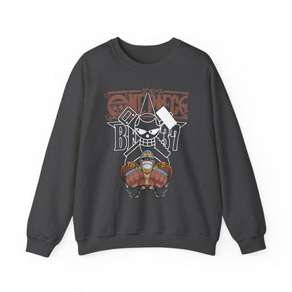 Franky One Piece Sweatshirt – 100% Cotton Anime Crewneck for True Fans