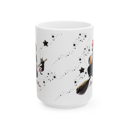 Kiki’s Delivery Service Mug – 11oz & 15oz Studio Ghibli Ceramic Coffee Cup – Cute Anime Gift for Fans