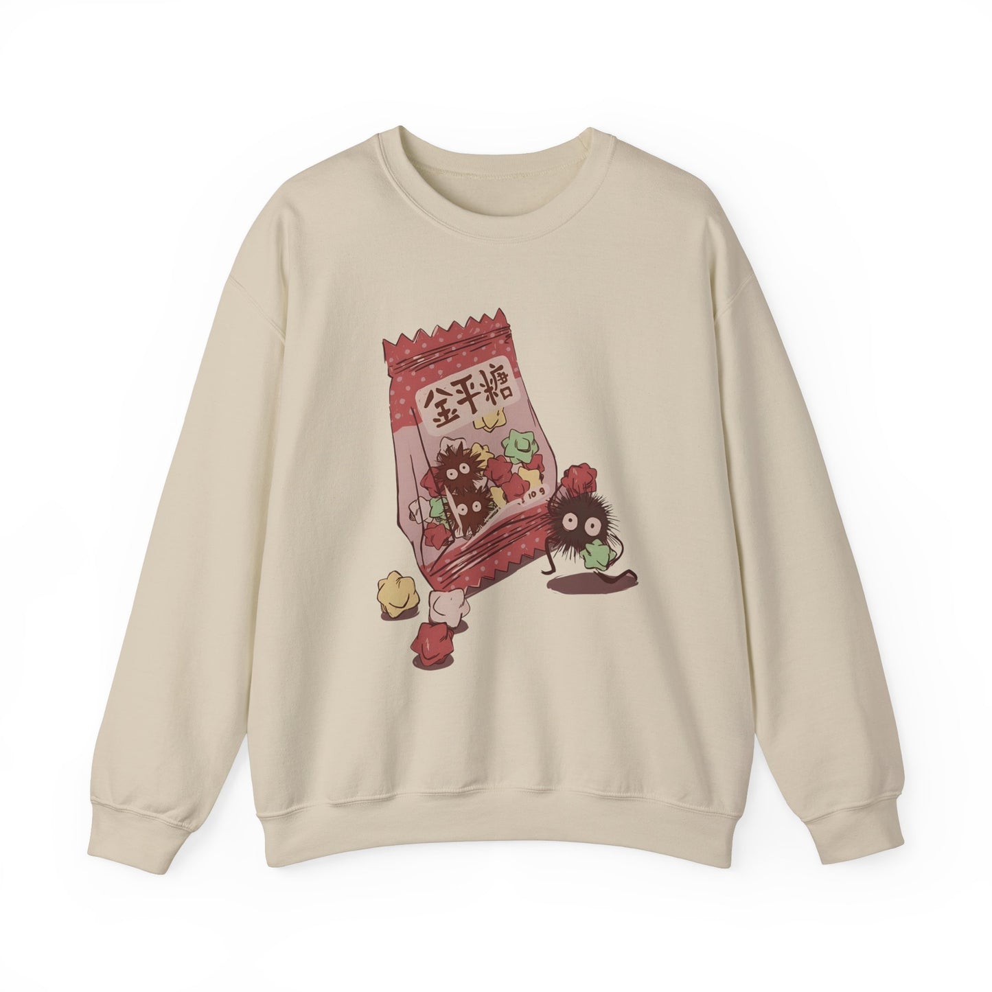 Soot Sprites Candy Sweatshirt – 100% Cotton Cute Studio Ghibli Anime Pullover
