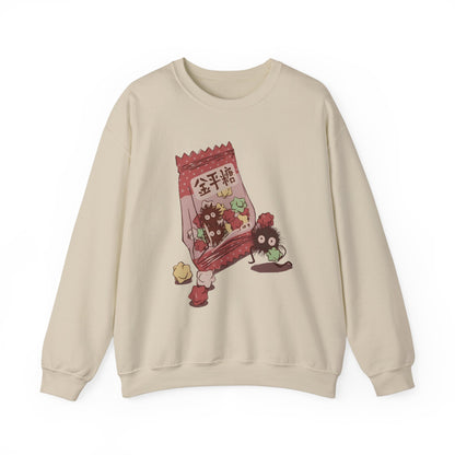 Soot Sprites Candy Sweatshirt – 100% Cotton Cute Studio Ghibli Anime Pullover