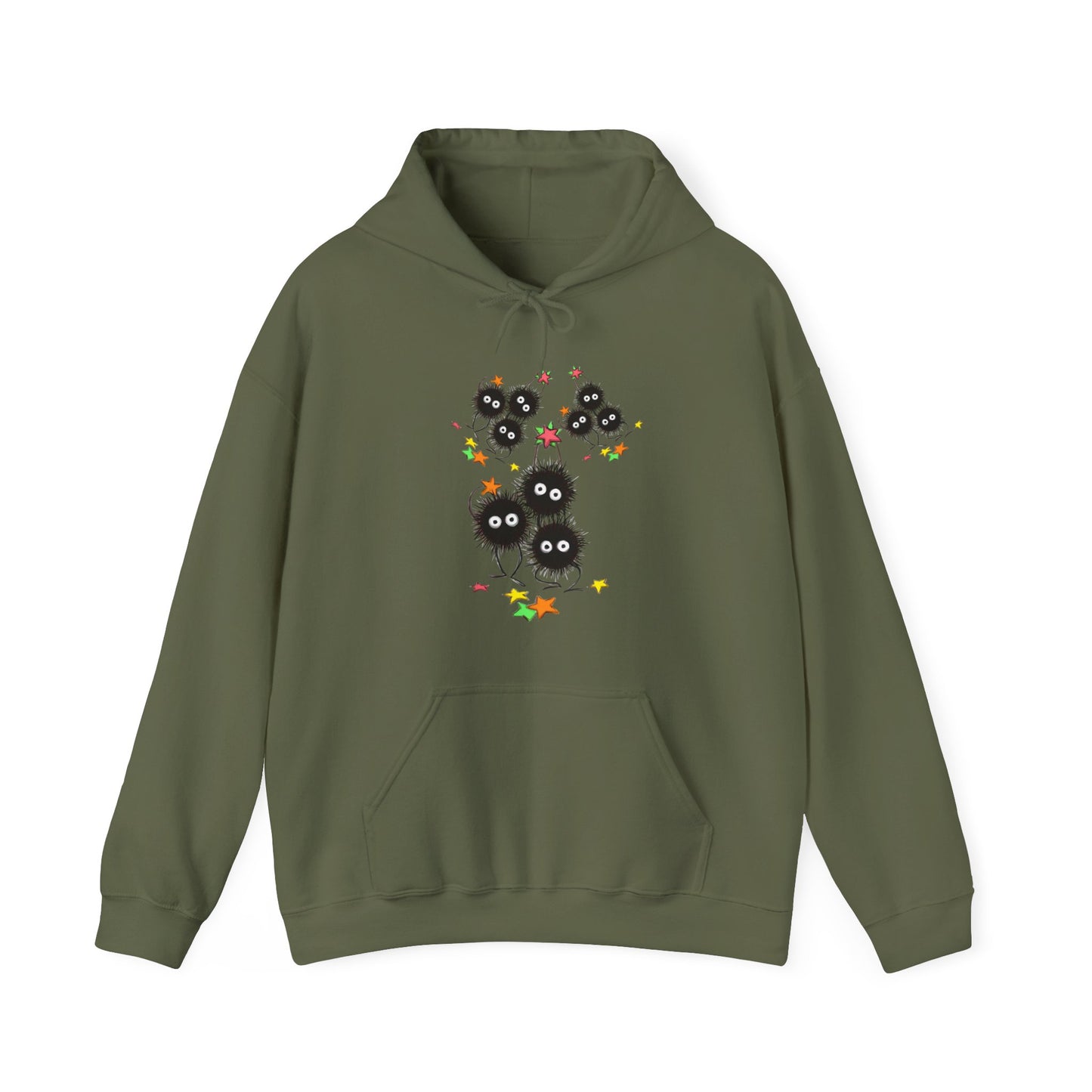 Soot Sprites Fantasy Hoodie – 100% Cotton Anime Hoodie Inspired by Studio Ghibli Magic