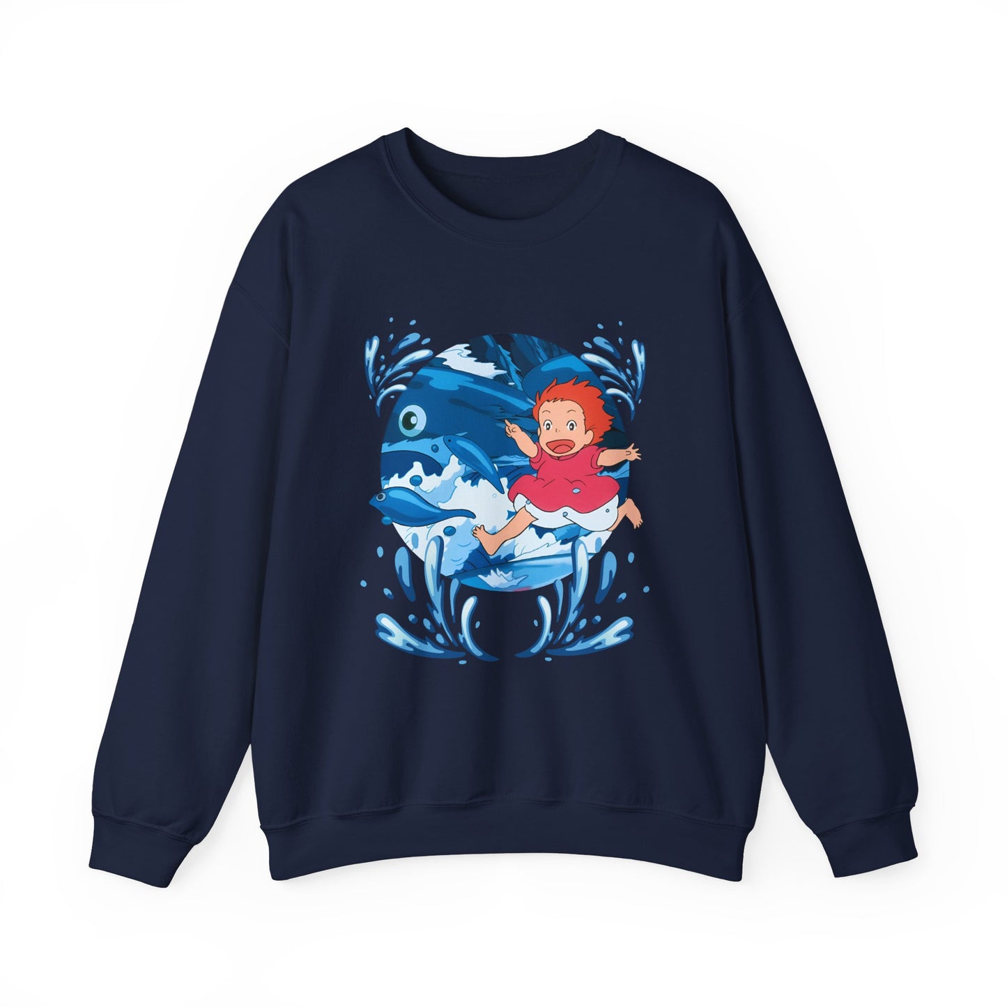 Ponyo Studio Ghibli Sweatshirt – Cozy 100% Cotton Anime Pullover for Ghibli Fans