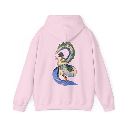 Haku Spirited Away Back Print Hoodie – 100% Cotton Studio Ghibli Anime Pullover