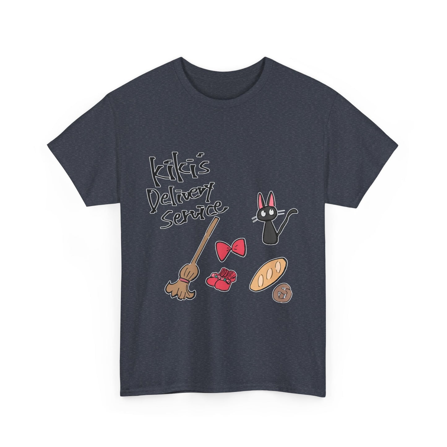 Jiji Cat Ghibli T-Shirt – 100% Cotton Kiki’s Delivery Service Tee