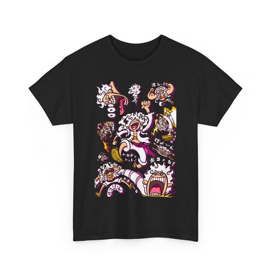 Funny Luffy One Piece T-Shirt – 100% Cotton Anime Tee for Straw Hat Fans