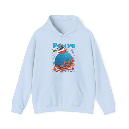 Ponyo and Sosuke Boat Adventure Hoodie – 100% Cotton Studio Ghibli Inspired Pullover