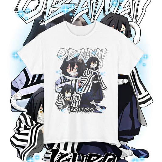 Iguro Obanai Hashira Cotton T-Shirt | Demon Slayer Anime Tee