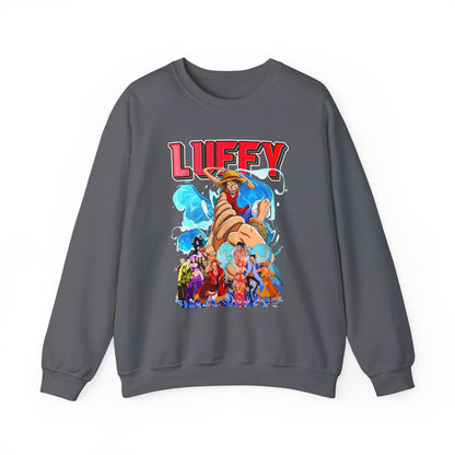 Luffy and Friends One Piece Sweatshirt – 100% Cotton Anime Crew Pullover
