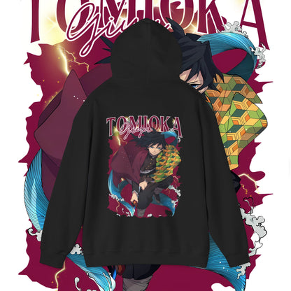 Giyu Tomioka Hashira Hoodie – 100% Cotton Anime Streetwear