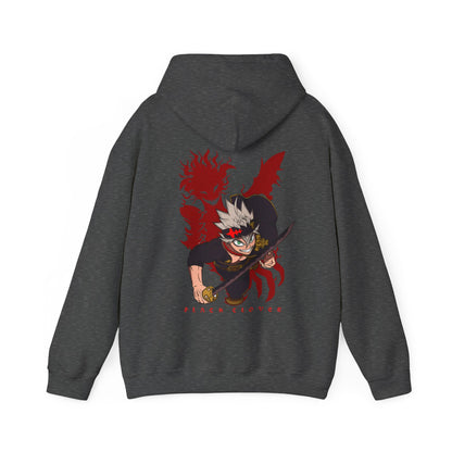 Asta Black Clover Back Print Hoodie – 100% Cotton Anime Pullover for Shonen Fans