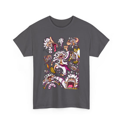 Funny Luffy One Piece T-Shirt – 100% Cotton Anime Tee for Straw Hat Fans