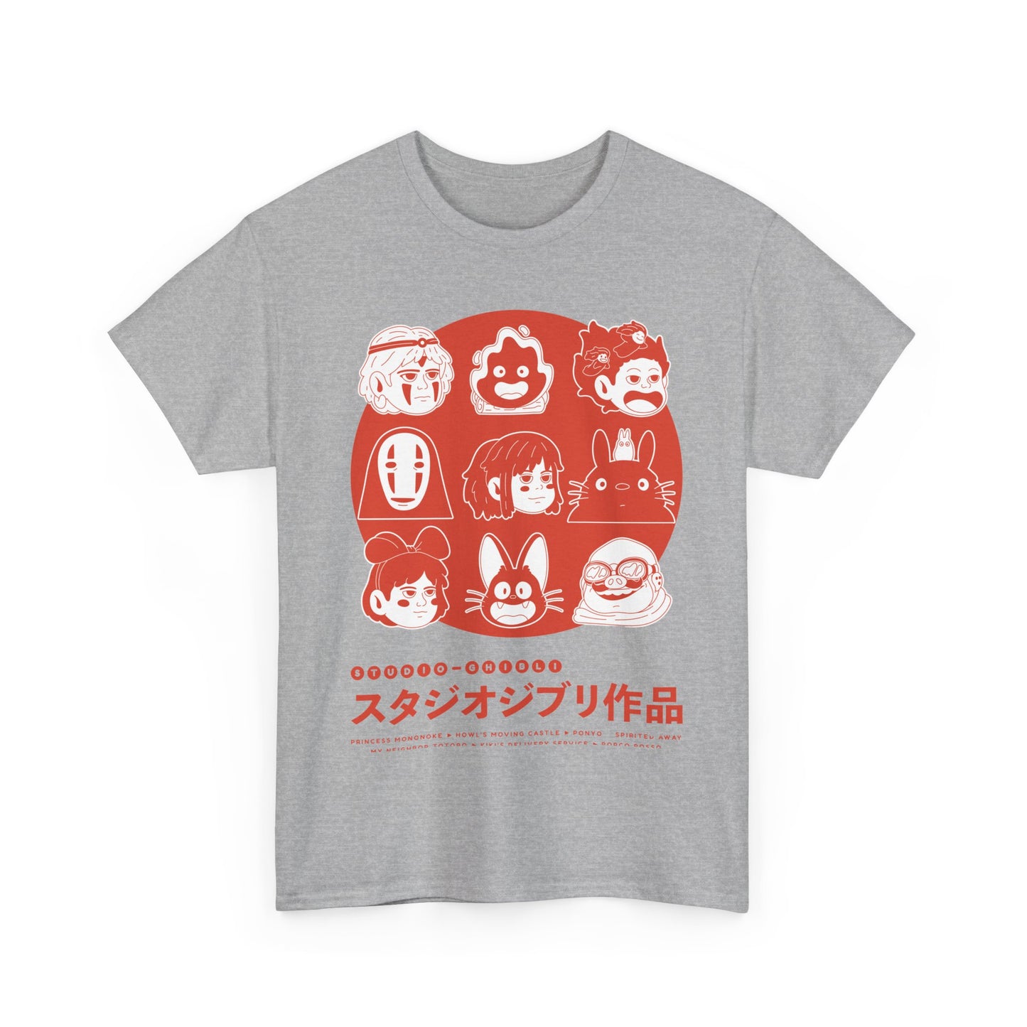 Ghibli Funny Faces T-Shirt 100% Cotton | Studio Ghibli Anime Tee