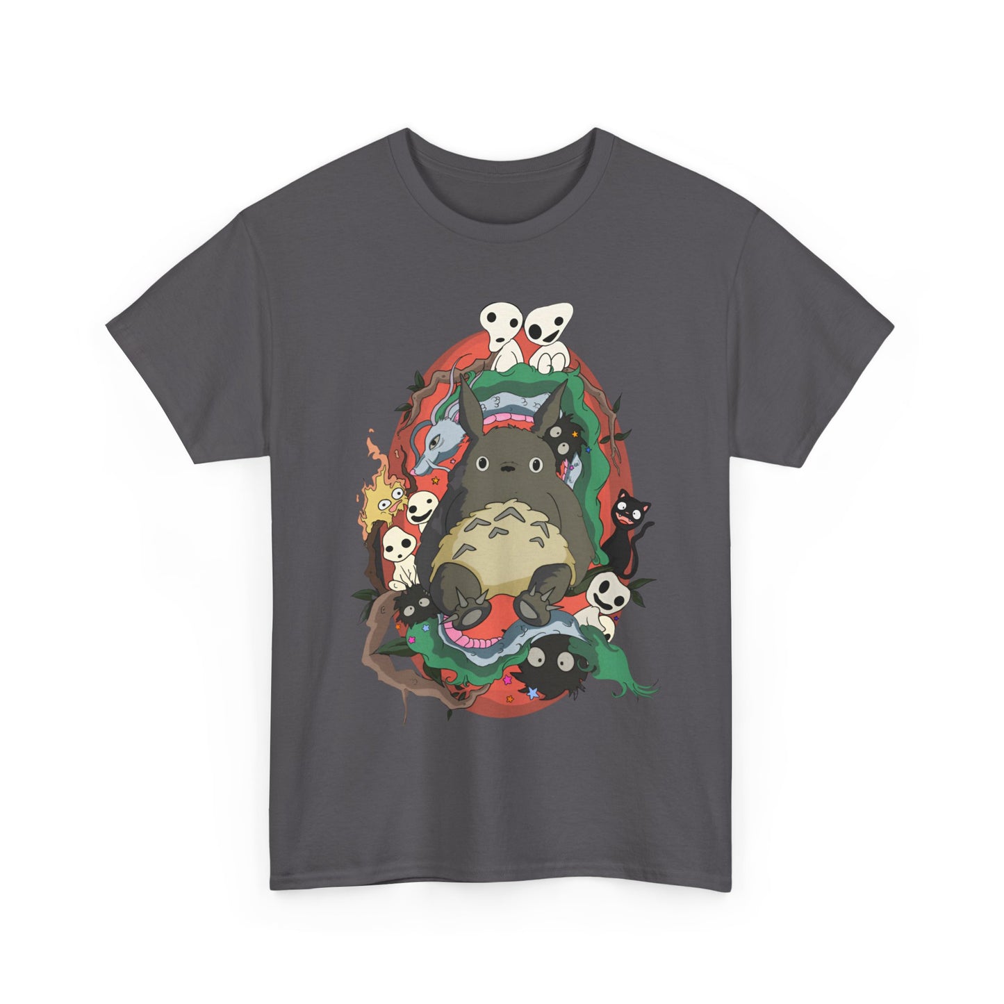 Totoro Funny Ghibli Characters T-Shirt 100% Cotton | Studio Ghibli Anime Tee