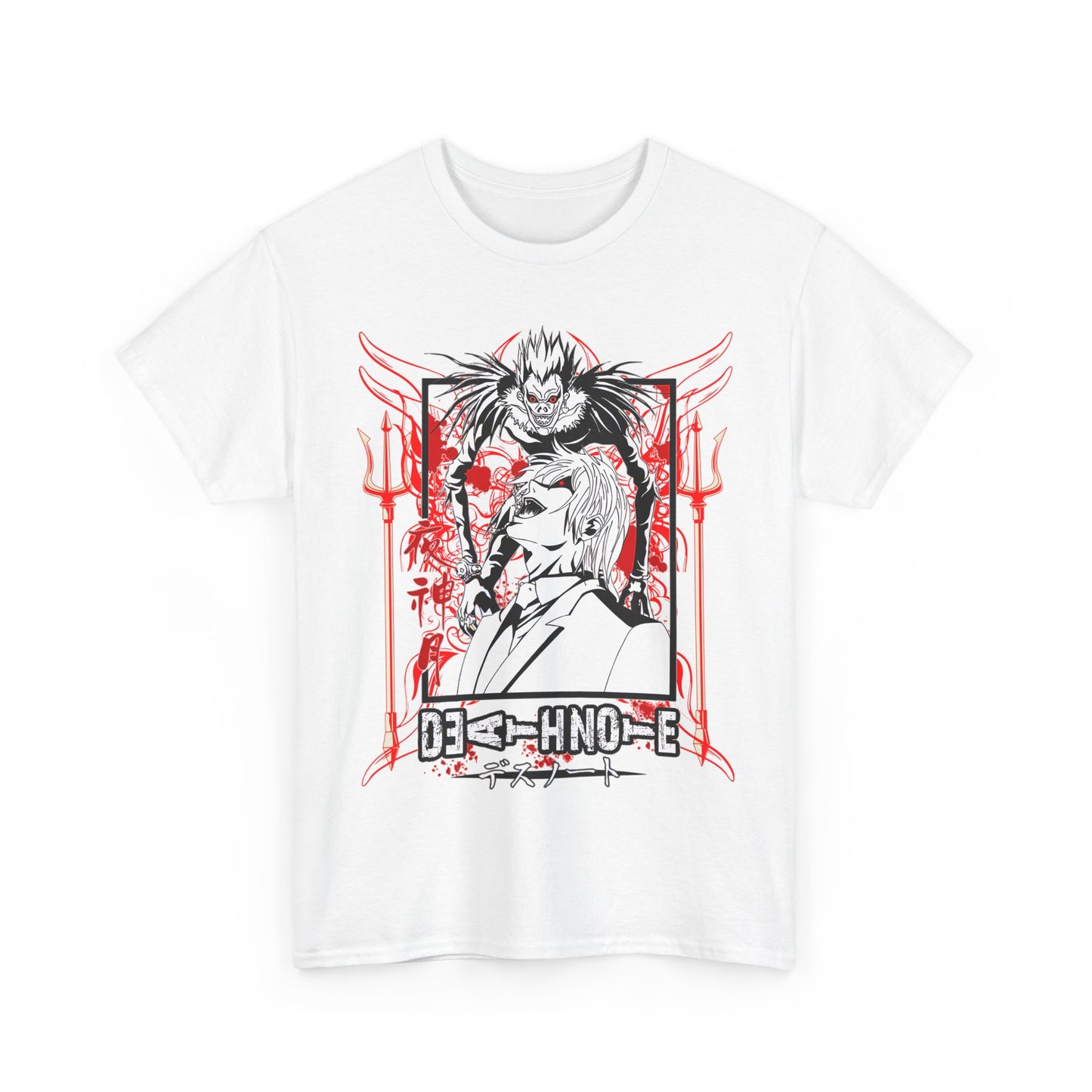 Death Note Anime T-Shirt – 100% Cotton Tee Featuring Light, L, and Ryuk