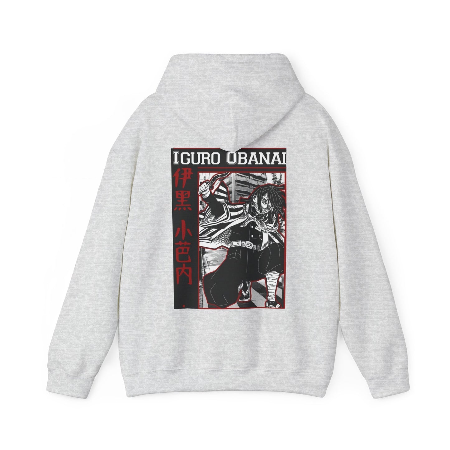 Iguro Obanai Back Print Hoodie – 100% Cotton Demon Slayer Hoodie Featuring the Serpent Hashira