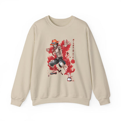 Portgas D. Ace Sweatshirt – 100% Cotton One Piece Anime Pullover for True Fans