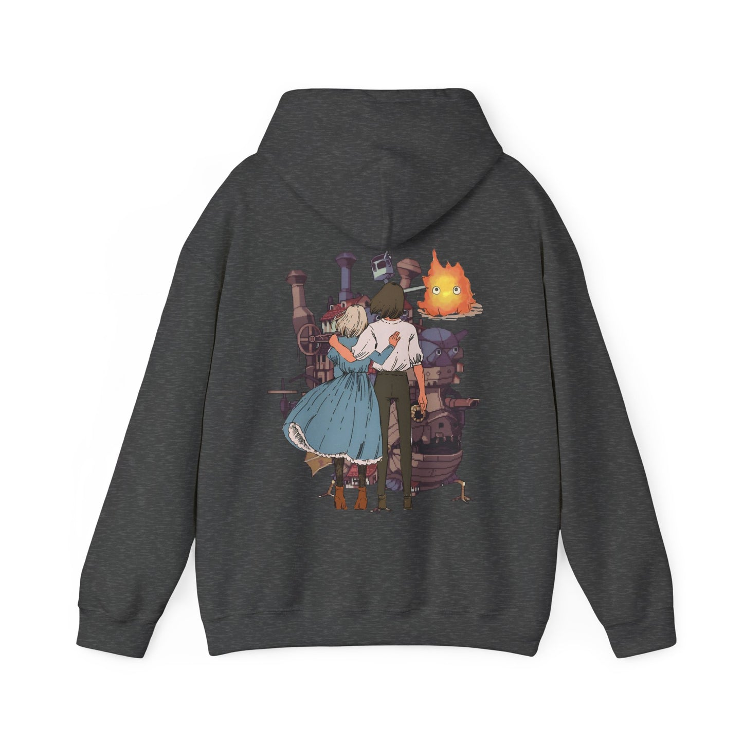 Howl's Moving Castle Love Back Print Hoodie – 100% Cotton Studio Ghibli Anime Sweatshirt