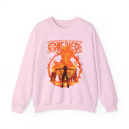 Portgas D. Ace Sweatshirt 100% Cotton – One Piece Anime Hoodie for Fans