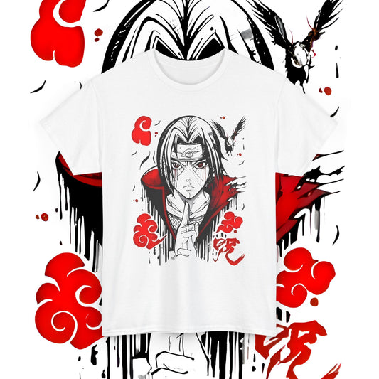 Itachi Uchiha Naruto Graphic Tee 100% Cotton Anime Shirt