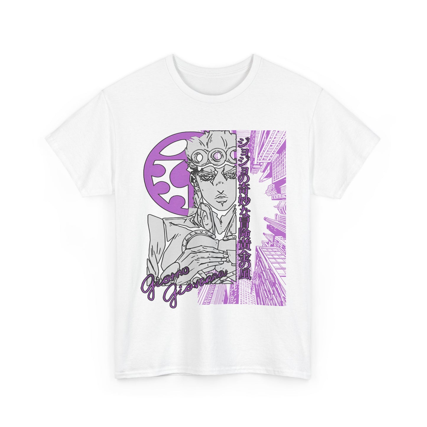 Giorno Giovanna T-Shirt – 100% Cotton JoJo’s Bizarre Adventure Anime Tee for Stand Users