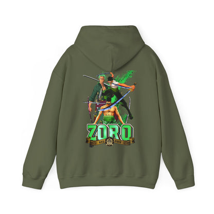 Roronoa Zoro Sword Back Print Hoodie – 100% Cotton One Piece Anime Hoodie