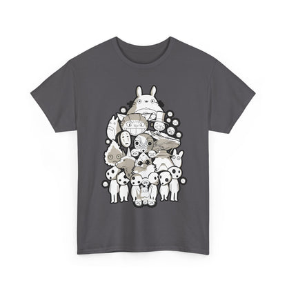 Totoro White Characters T-Shirt | 100% Cotton Studio Ghibli Anime Tee