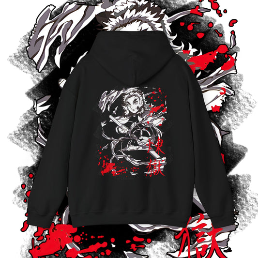 Kyojuro Rengoku Back Print Hoodie | Demon Slayer Hashira | 100% Cotton Anime Hoodie