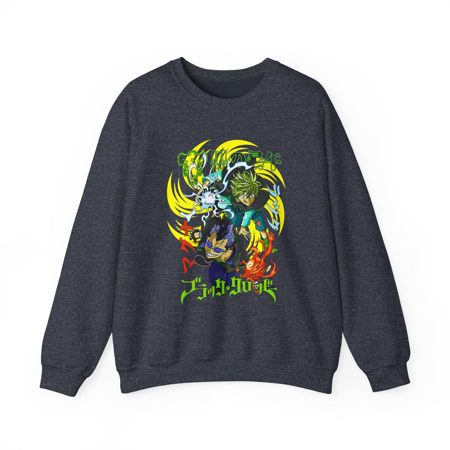Magna and Luck Black Clover Sweatshirt – 100% Cotton Anime Crewneck for Magic Knights Fans