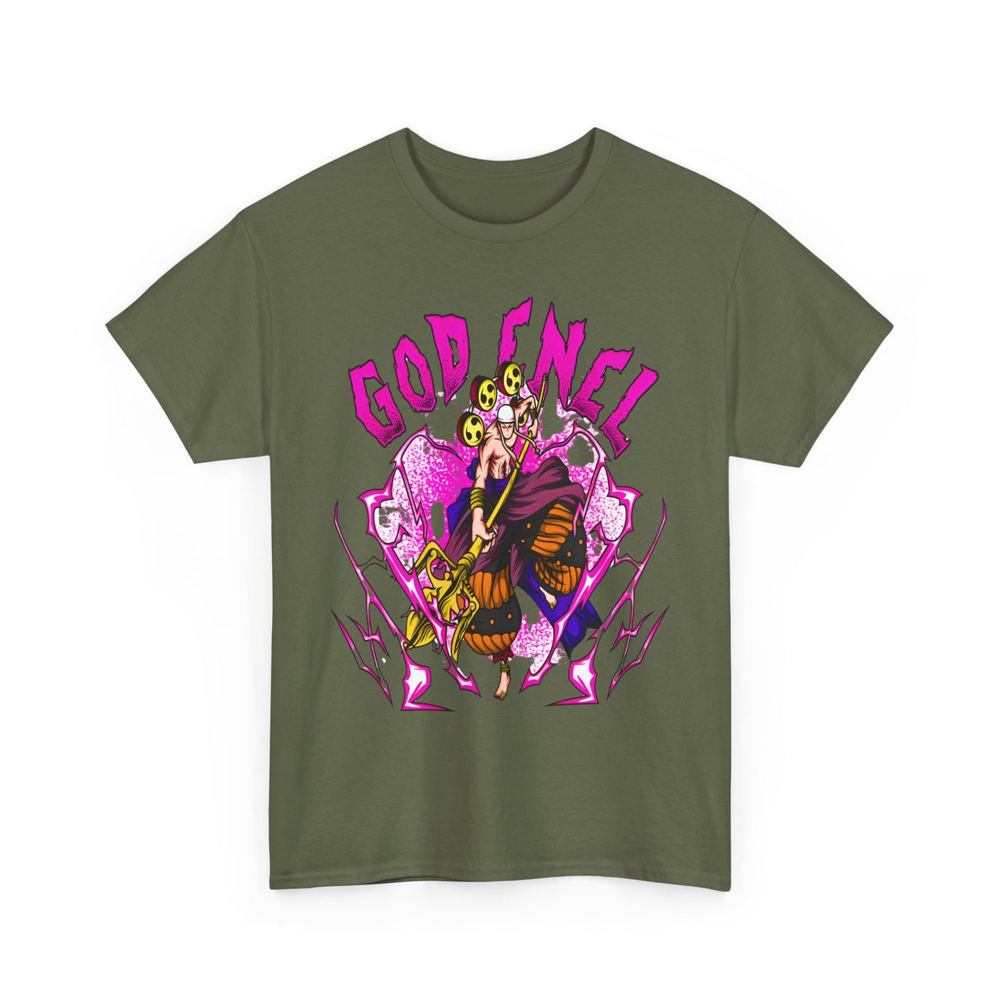 God Enel One Piece T-Shirt – 100% Cotton Anime Tee Featuring Skypiea's Thunder God