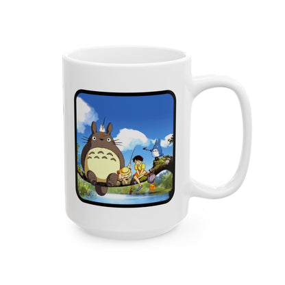 My Neighbor Totoro Collage Mug – Studio Ghibli Coffee Cup 11oz & 15oz – Cute Anime Gift for Totoro Fans