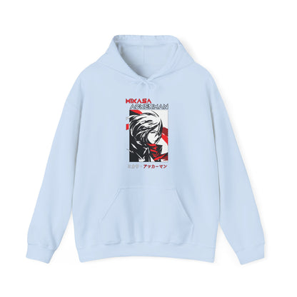 Mikasa Ackerman Hoodie 100% Cotton – Attack On Titan Anime Pullover for Fans