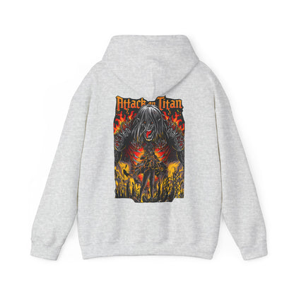 Eren Jaeger Back Print Hoodie – 100% Cotton Attack on Titan Anime Hoodie for Fans