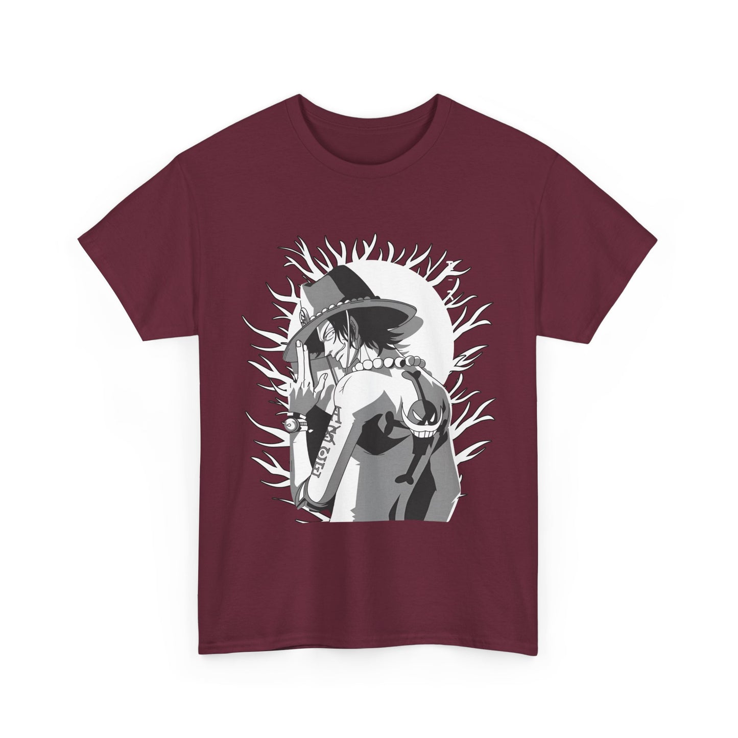 Portgas D. Ace One Piece T-Shirt – 100% Cotton Anime Tee for Fire Fist Fans
