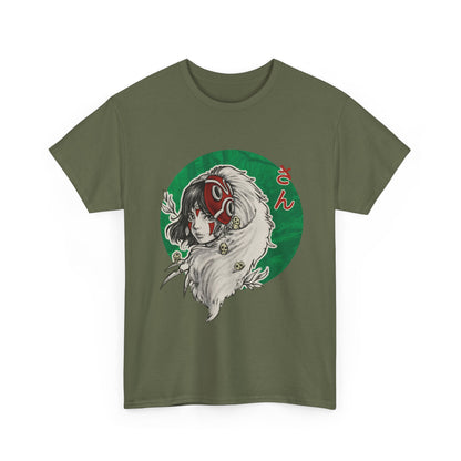 Princess Mononoke Green T-Shirt | Studio Ghibli Anime Cotton Tee