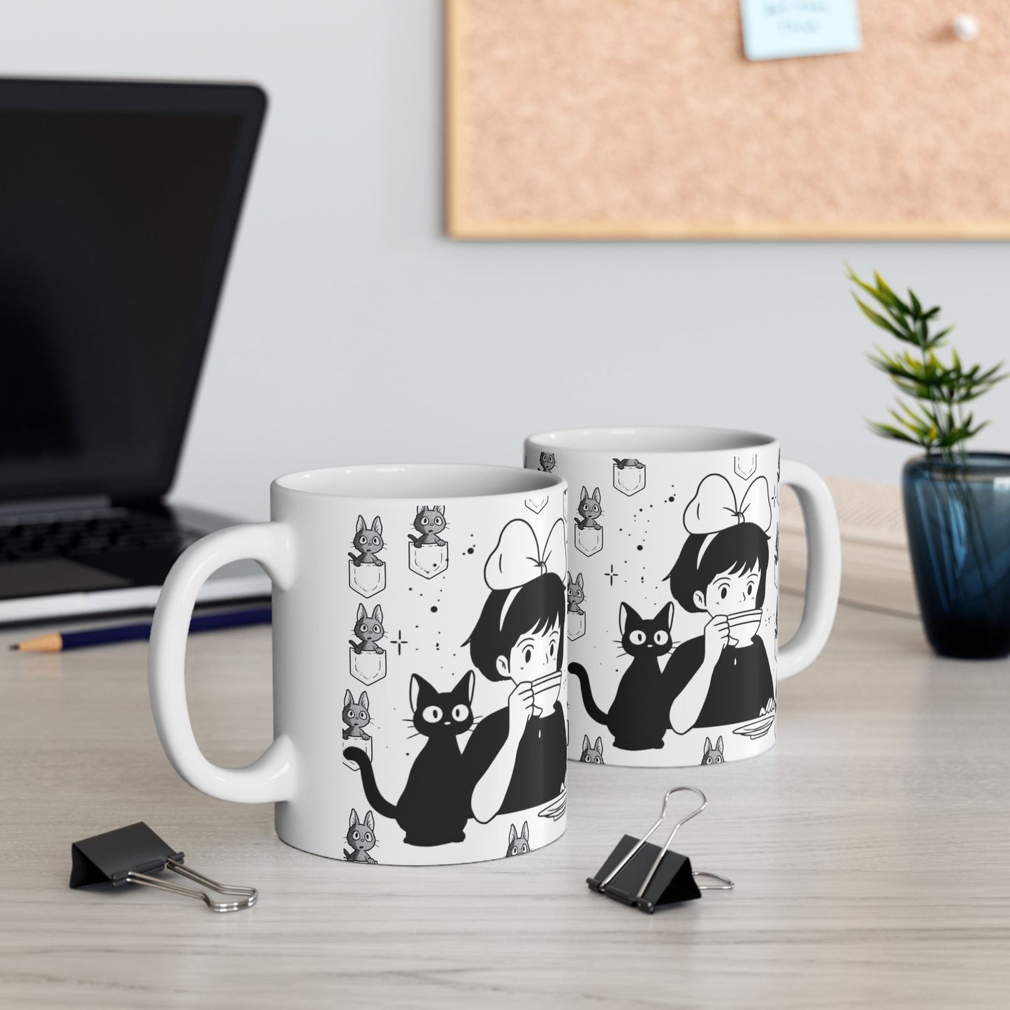 Kiki's Delivery Coffee Mug – Studio Ghibli Cup for Anime Lovers – 11oz & 15oz Ceramic Mug
